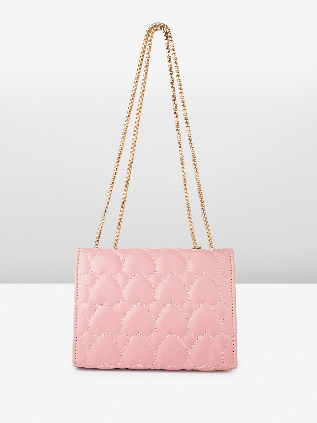 DressBerry Textured Structured Shoulder Bag with Quilted