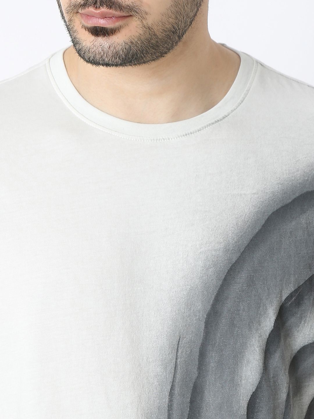 SPYKAR Men Abstract Printed Round Neck Cotton Slim Fit T-shirt