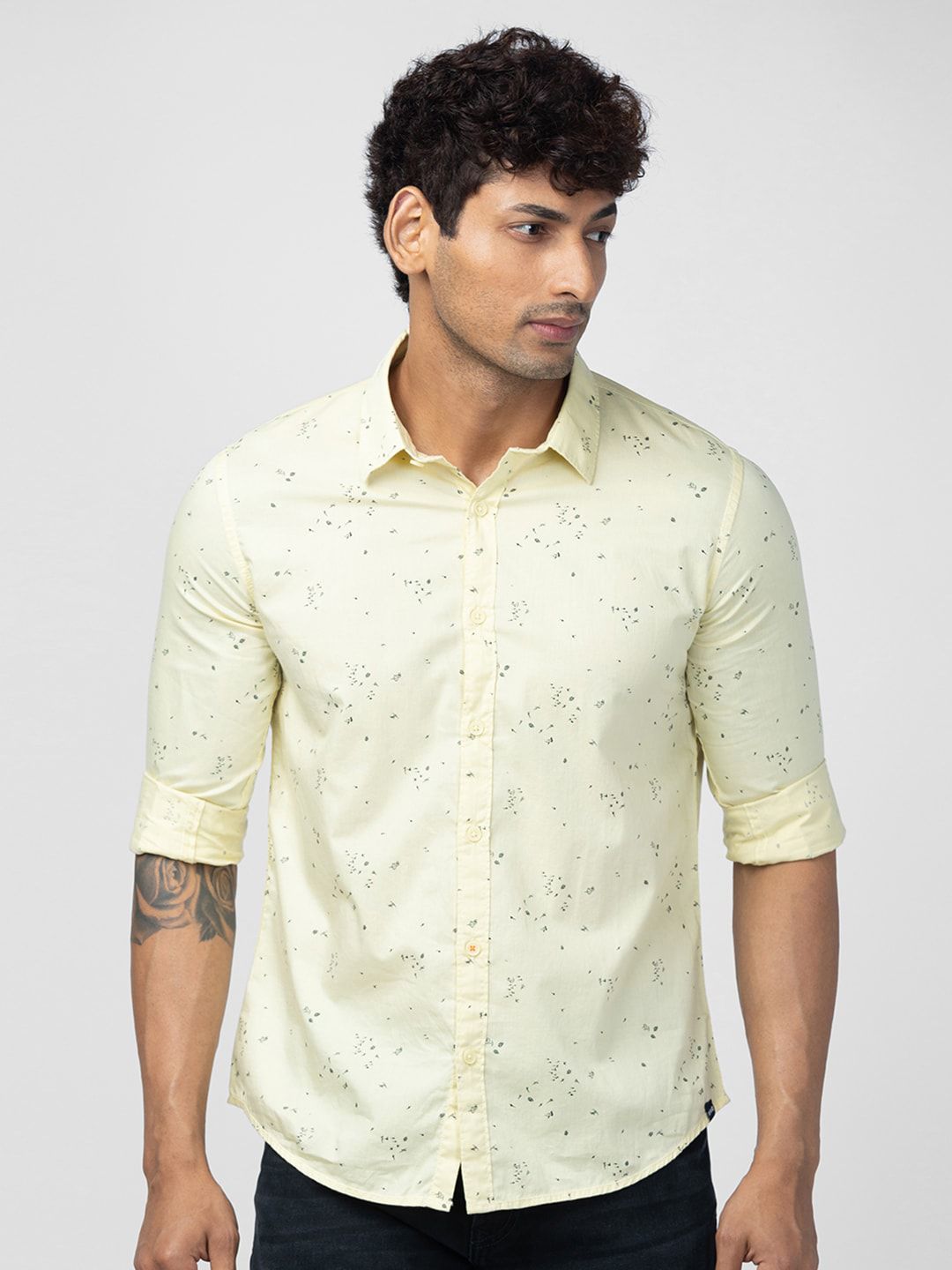 SPYKAR Men Slim Fit Printed Casual Cotton Shirt