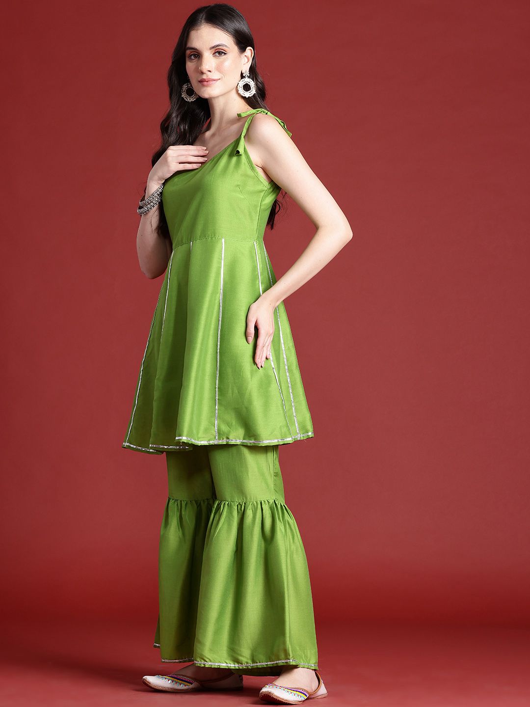 Anouk Regular Kurta With Sharara & Dupatta