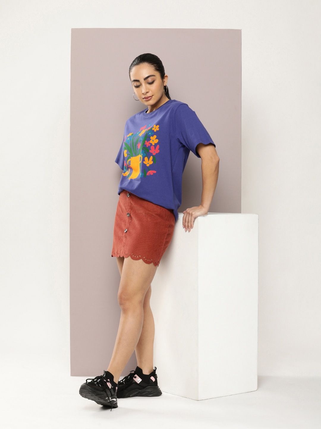 DILLINGER Graphic Printed Oversized Pure Cotton T-shirt