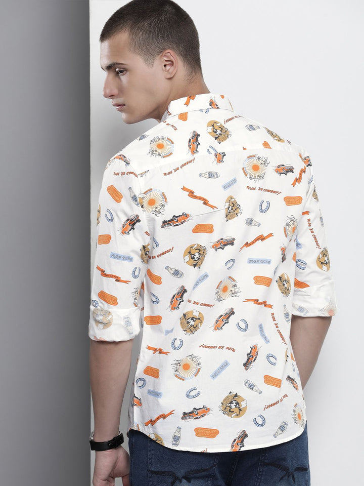 The Indian Garage Co Men Printed Pure Cotton Casual Shirt