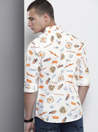 The Indian Garage Co Men Printed Pure Cotton Casual Shirt