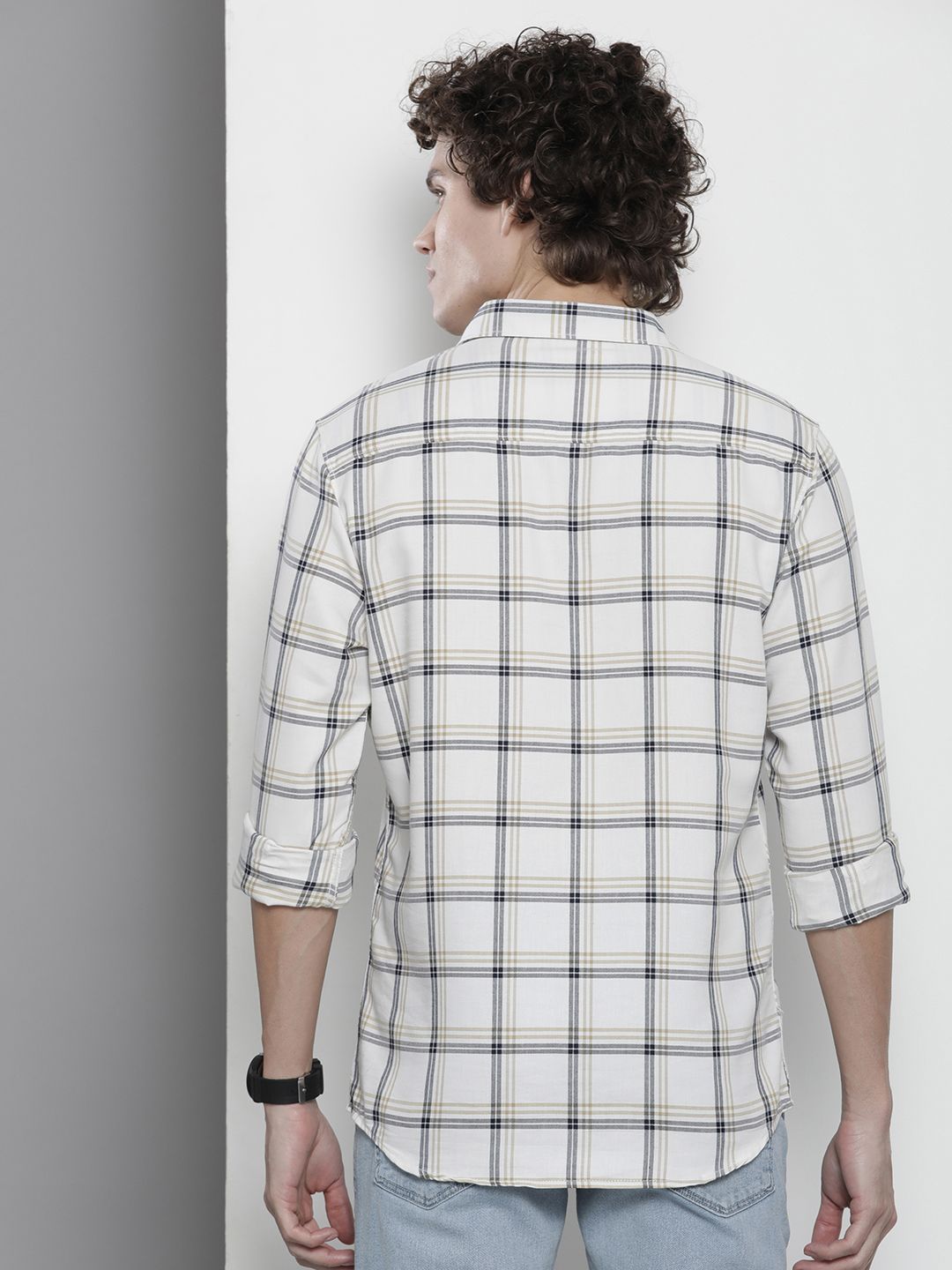 The Indian Garage Co Men Checked Pure Cotton Casual Shirt
