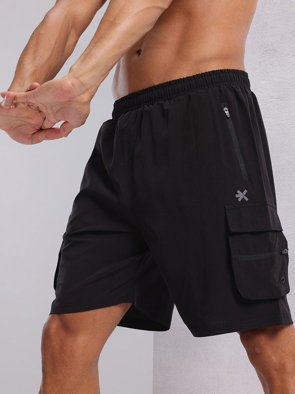 Hrx oleh Hrithik Roshan Men Shorts dengan Poket Utiliti