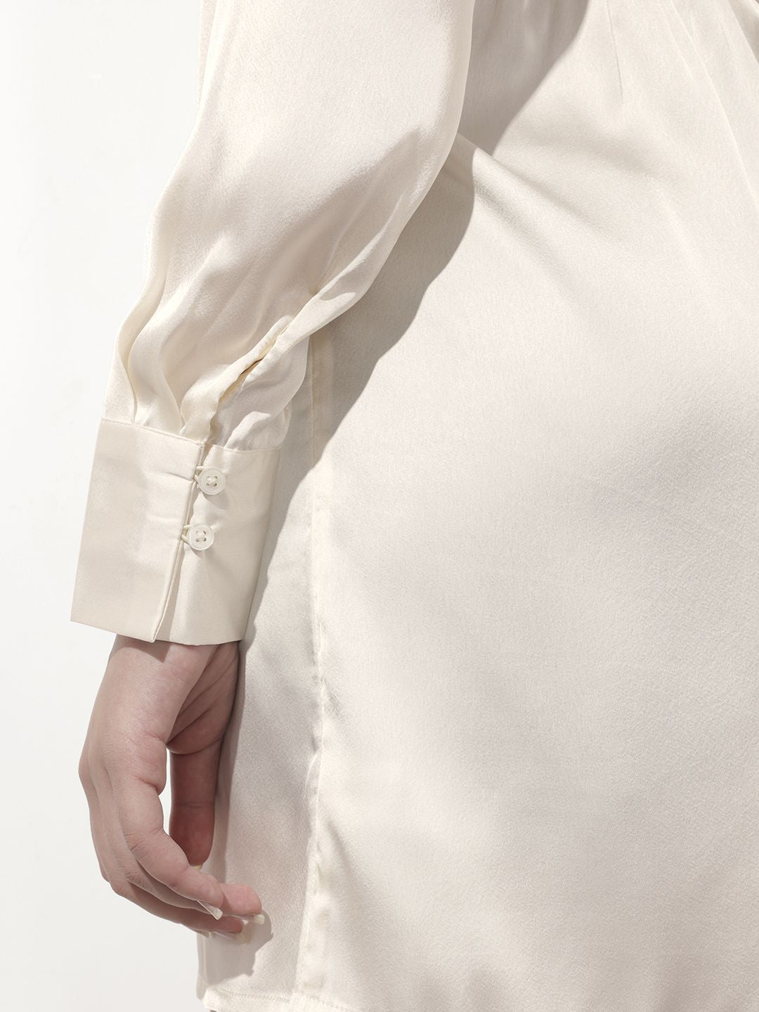 DressBerry Classic White Bodice Wrap Dress