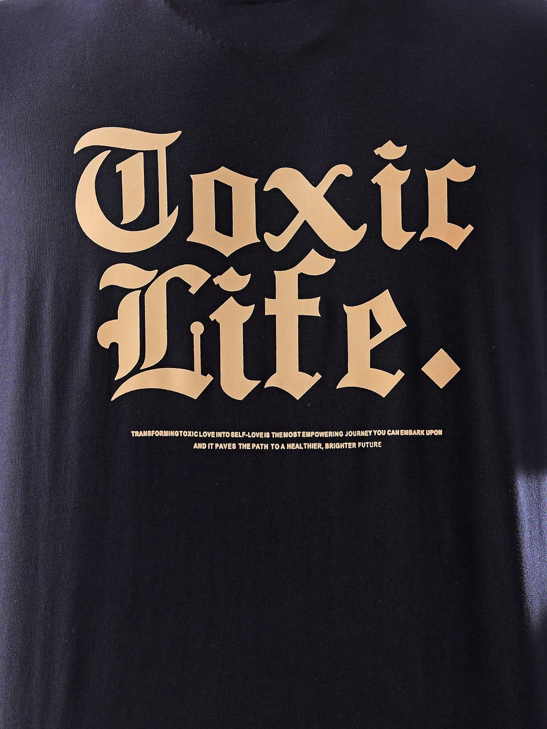 The Indian Garage Co Men Back Printed Boxy Oversized Round Neck T-shirt