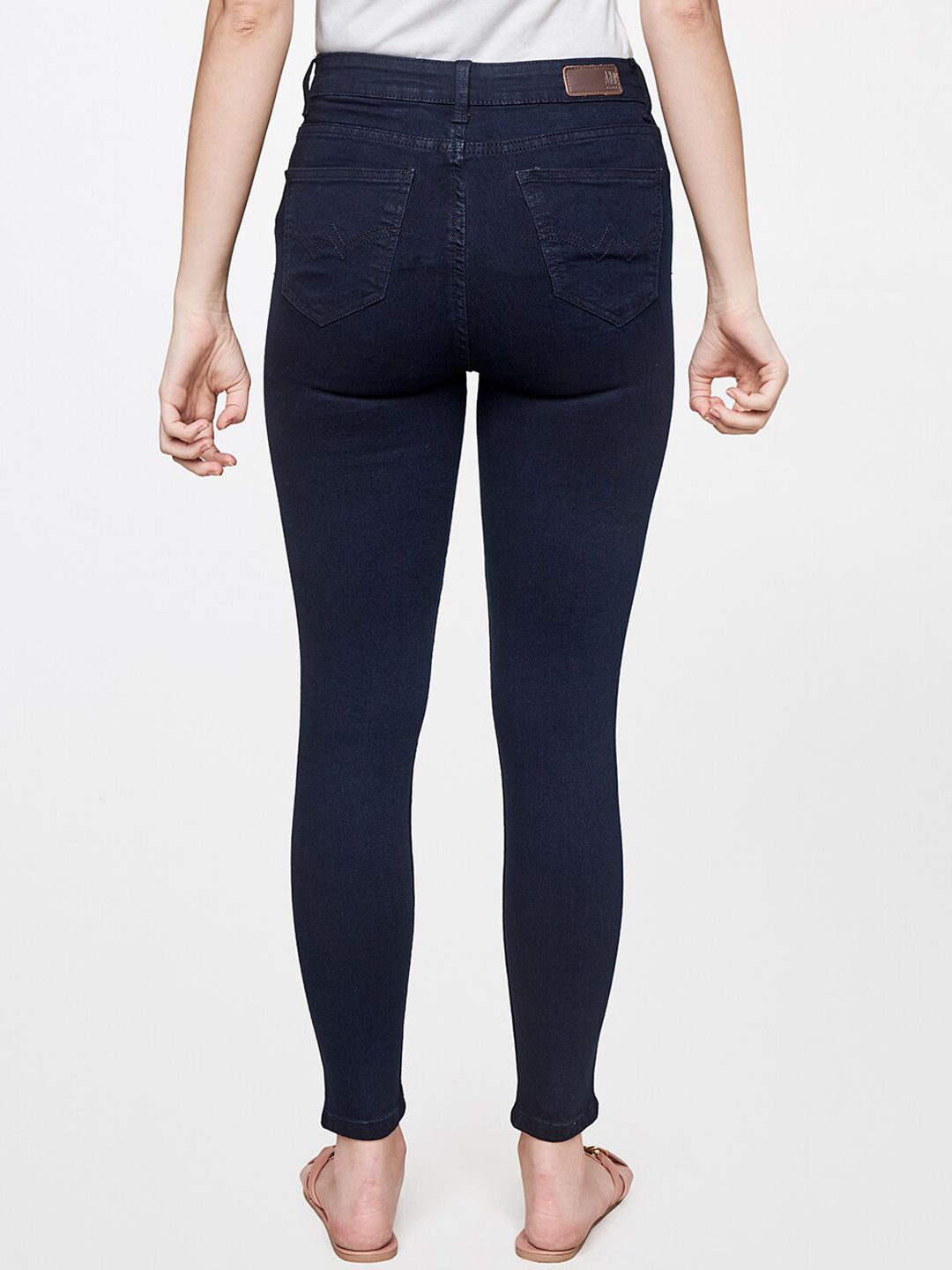 AND Women Blue Skinny Fit Trousers