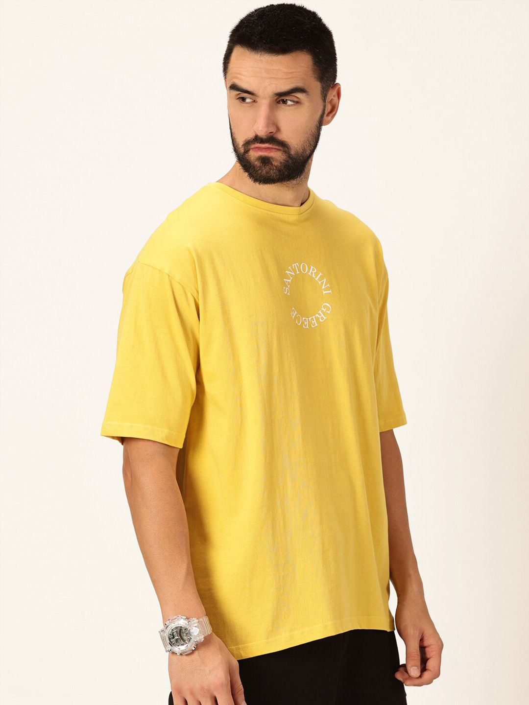Thomas Scott Round Neck Printed Drop-Shoulder Sleeves Bio Finish T-shirt