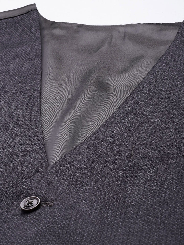 Park Avenue Self Design Textured Single Breasted Regular Fit 3 Piece Party Suits