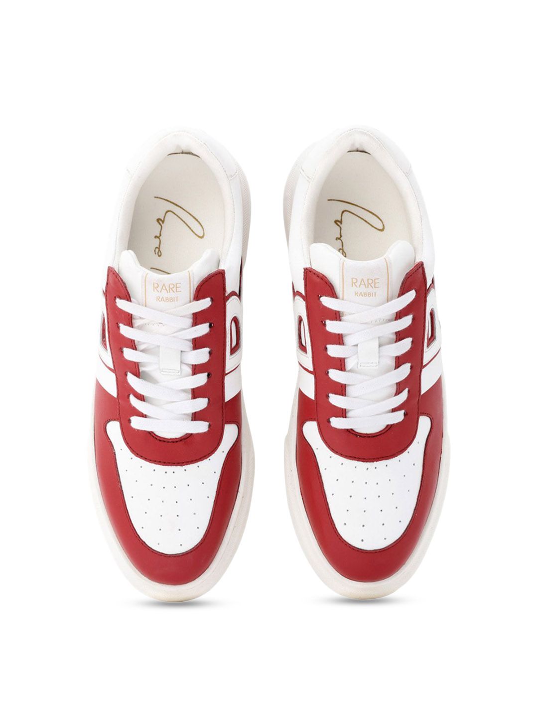RARE RABBIT Men Cygnus Pro Colourblocked Leather Sneakers