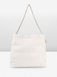 DressBerry Structured Quilted Shoulder Bag with Pouch