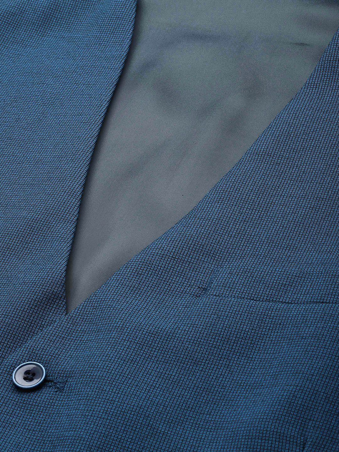 Park Avenue Reka Bentuk Self Textured Single Breasted Fit Regular 3 Piece Party Suits