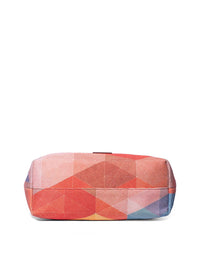 ZOUK Printed Shopper Jute Tote Bag
