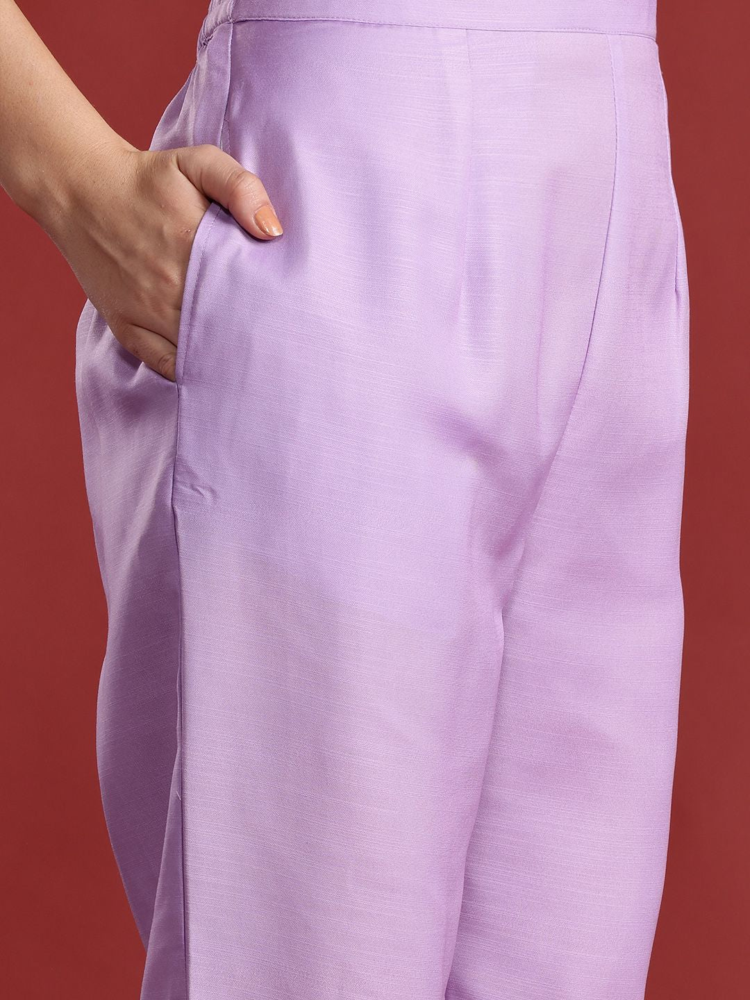 Indo Era Floral Printed Thread Work Kurta with Trousers & Dupatta