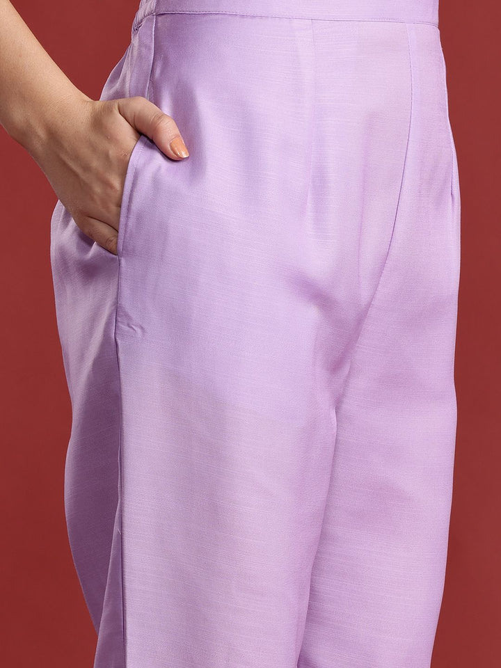 Indo Era Floral Printed Thread Work Kurta with Trousers & Dupatta