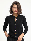 RAREISM Statement Button Knit Long Sleeves Cardigan
