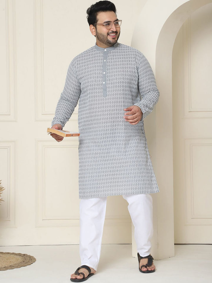 SOJANYA PLUS Embroidered Cotton Kurta