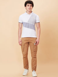 Being Human Men Mid-Rise Plain Cotton Slim Fit Cargos Trouser
