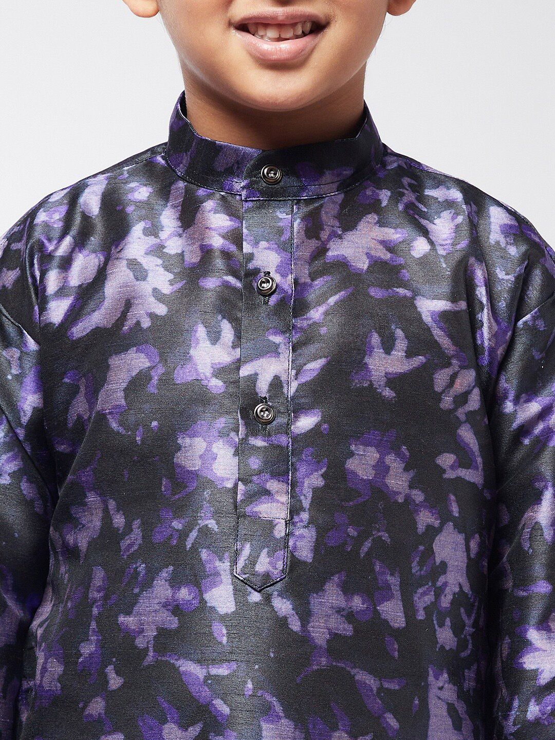 SOJANYA Boys Navy Blue Printed Kurta