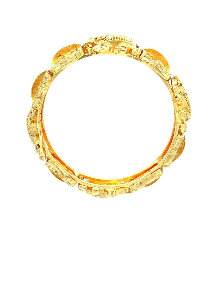 Set Karatcart dari 2 gelang Kundan berlapis emas