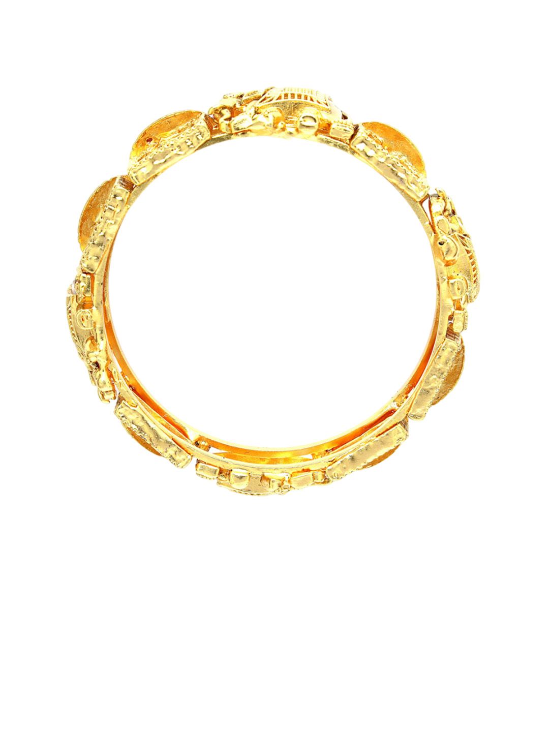 Set Karatcart dari 2 gelang Kundan berlapis emas