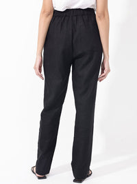 RAREISM Women Regular Fit High-Rise Linen Trousers