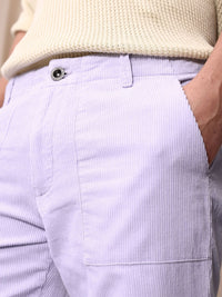 Mr Bowerbird Men Tailored Fit Corduroy Pure Cotton Trousers