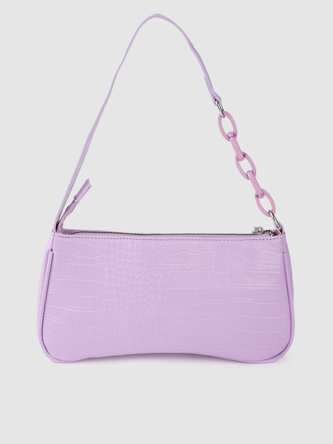 Lino Perros Women Purple Animal Printed PU Structured Shoulder Bag