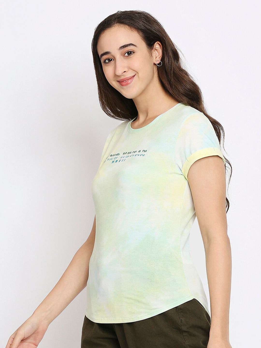 Being Human Women Green Printed T-shirt