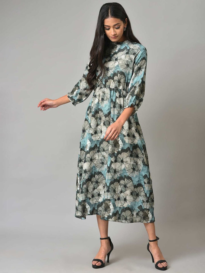 W Floral Midi Cotton Dress