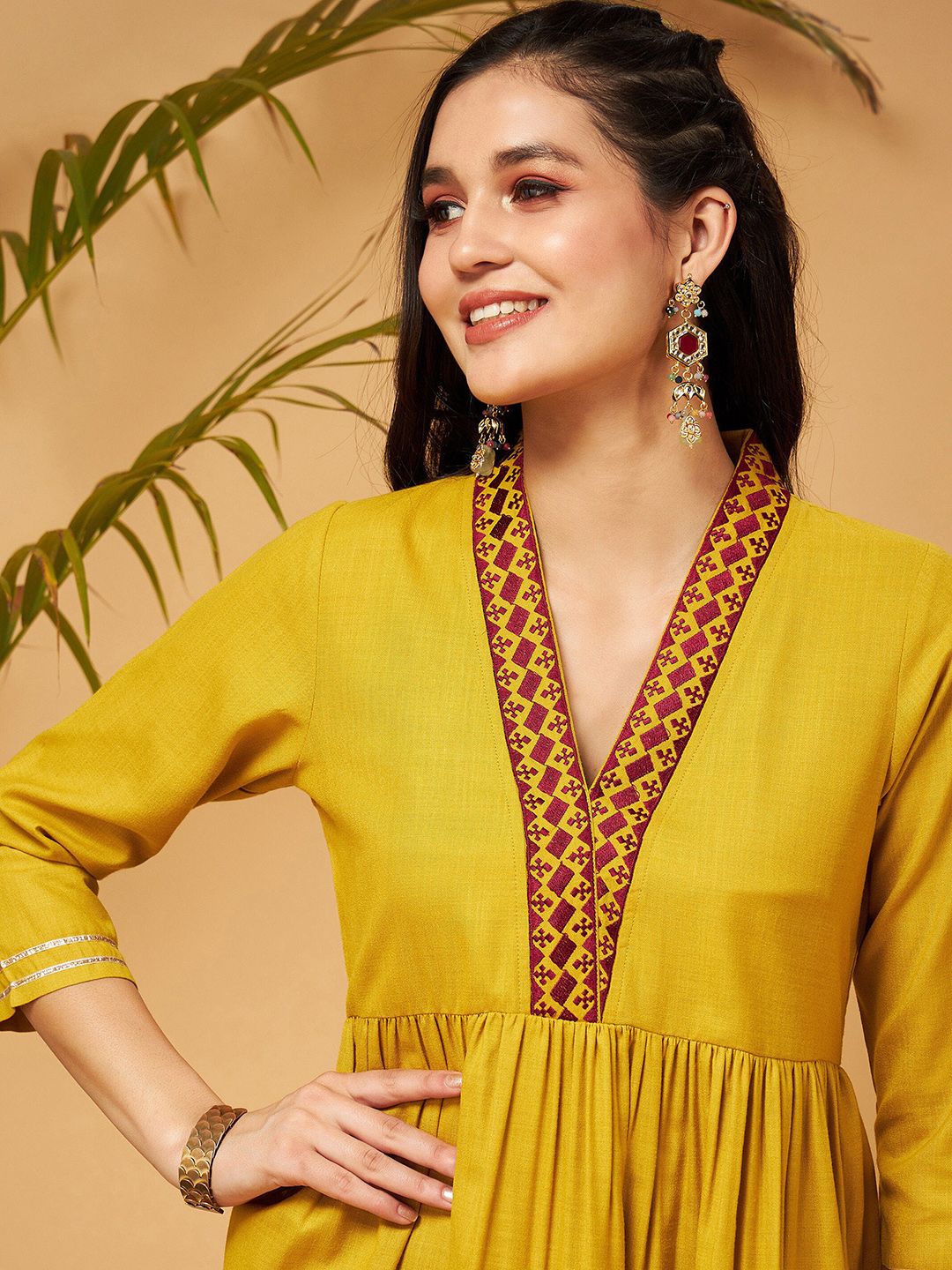 Shae by SASSAFRAS Mustard Yellow Empire Tunic With Trouser