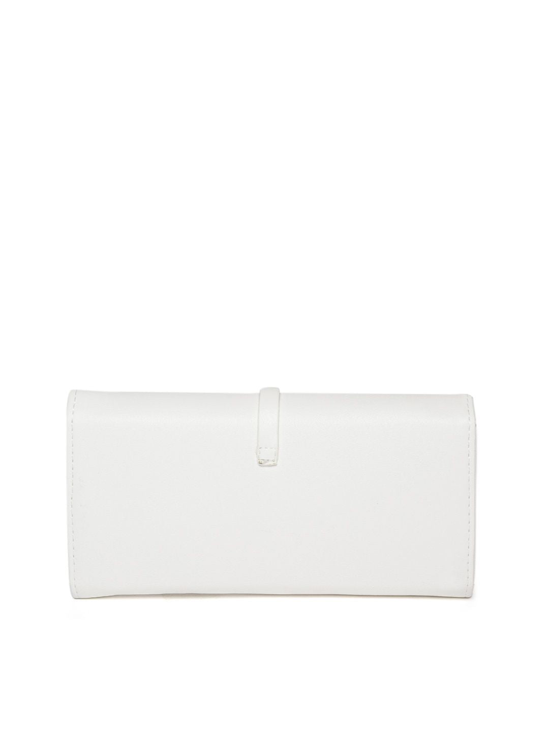 Lino Perros Women White Solid Three Fold Wallet