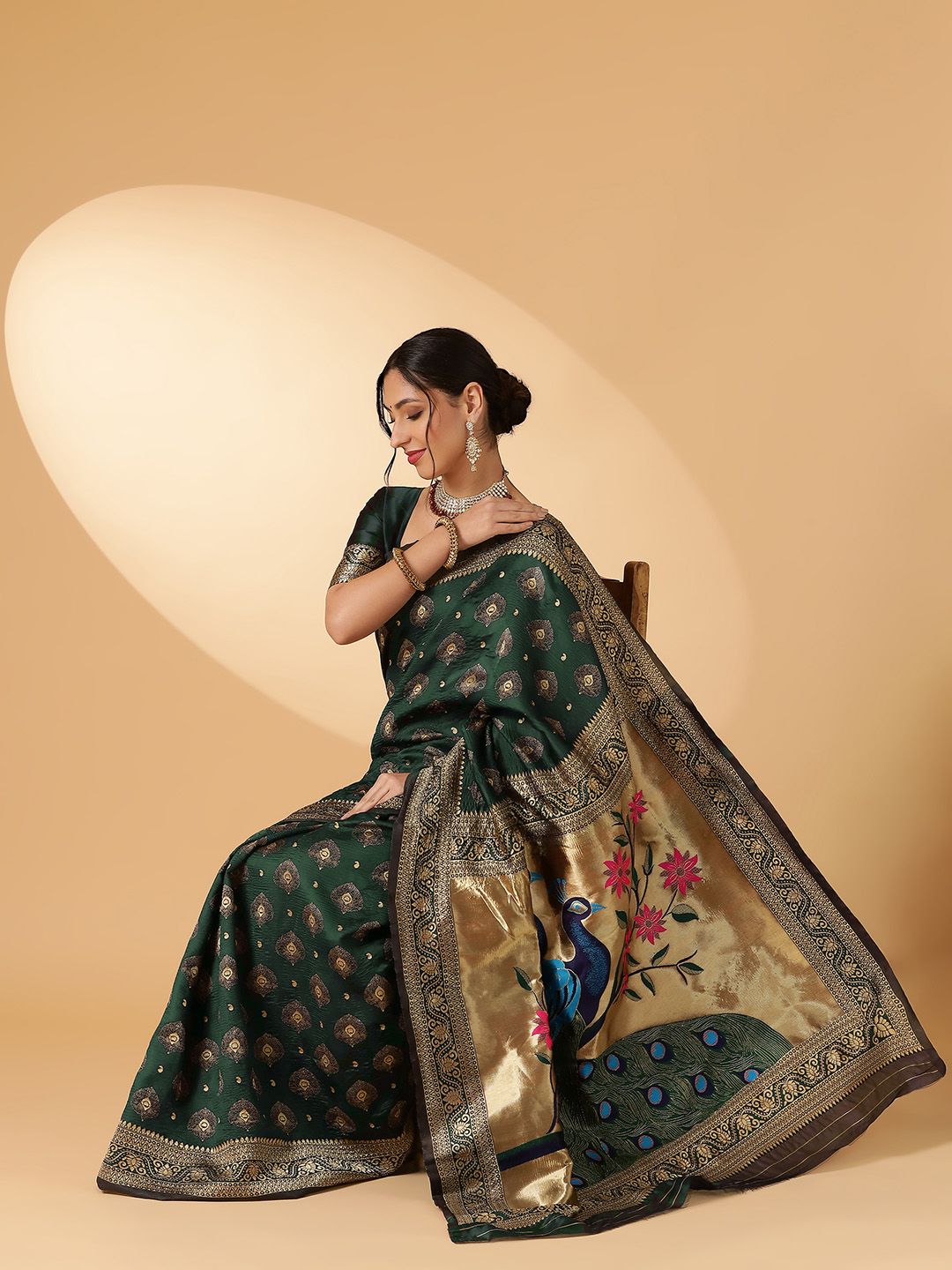 KALINI Ethnic Motifs  Paithani Saree