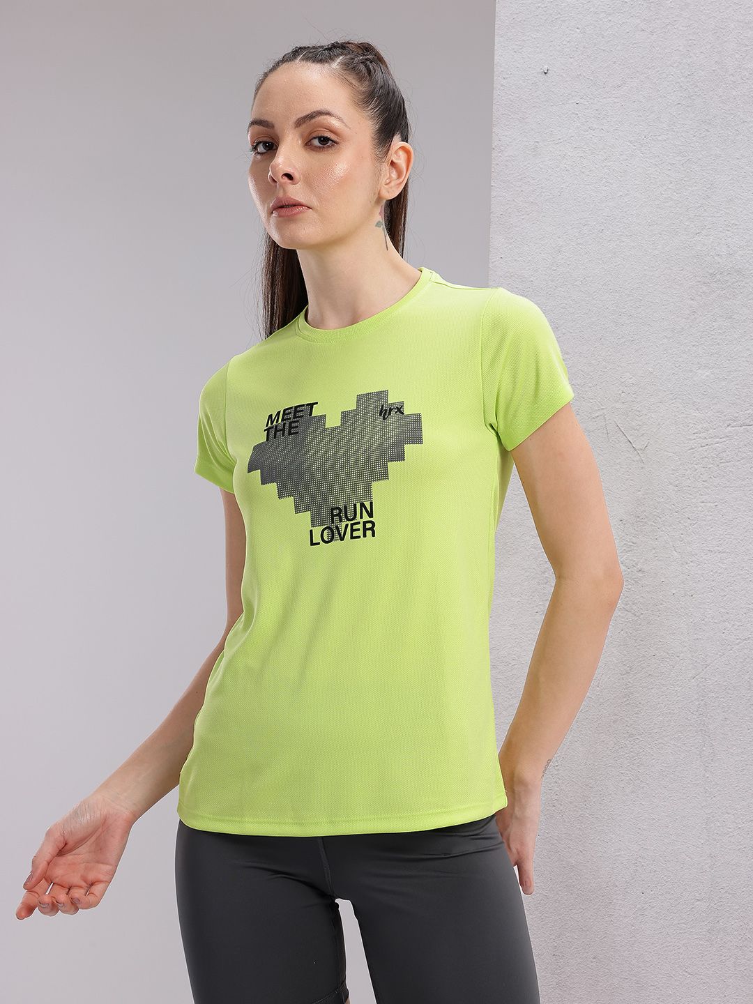 HRX by Hrithik Roshan Couple Collection Printed Rapid-Dry Running T-shirt