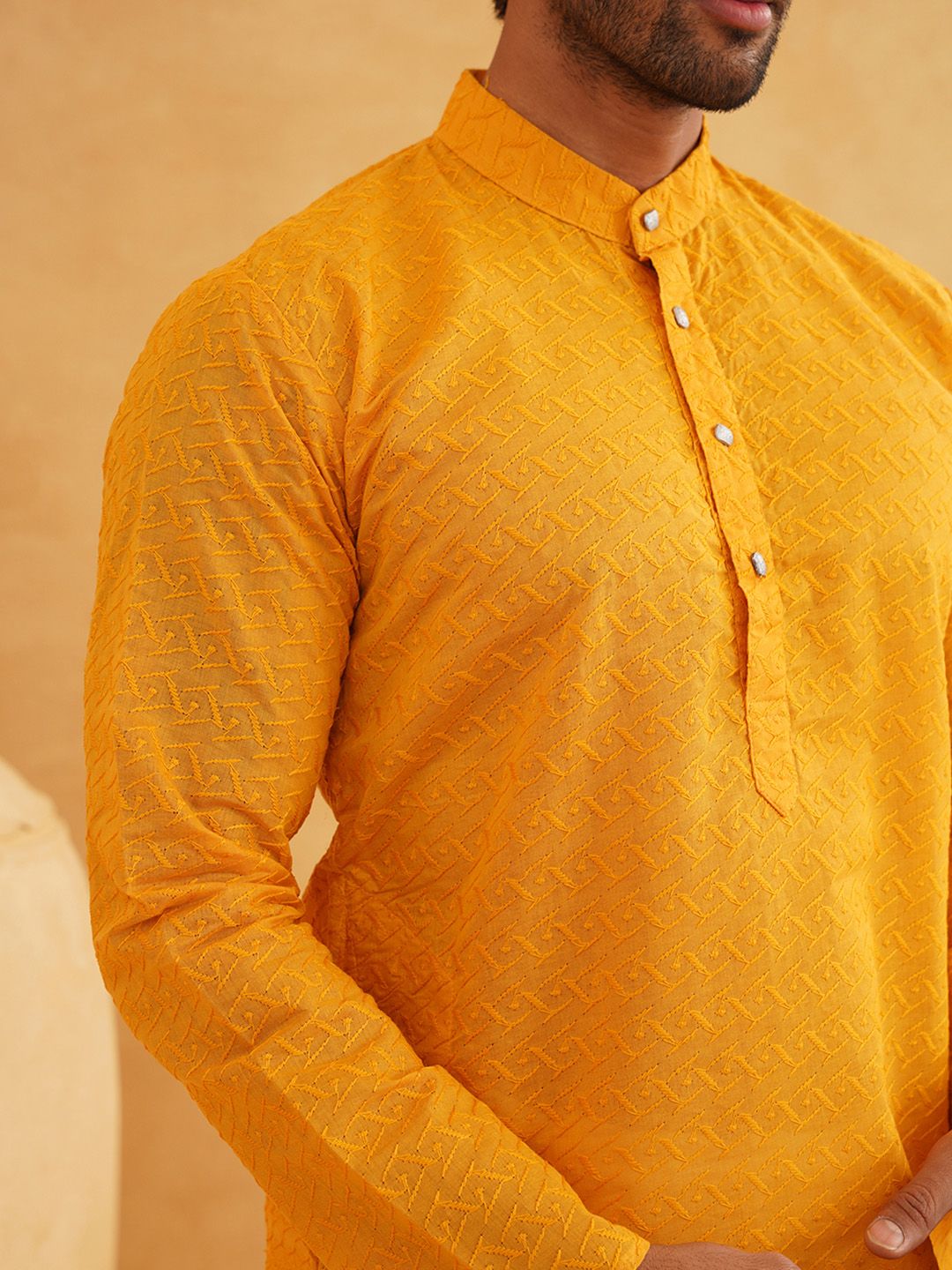 SOJANYA Ethnic Motif Embroidered Thread Work Cotton Straight Kurta