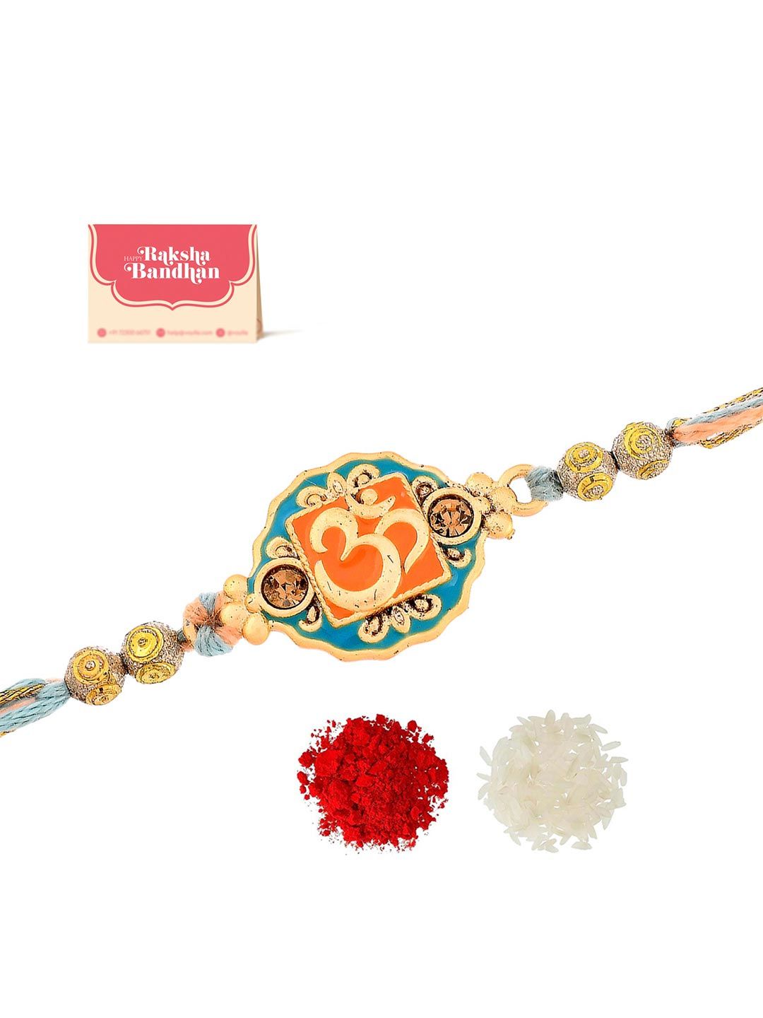 Voylla Om manik berwarna Rakhi