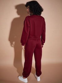 SASSAFRAS BASICS Fleece Oversized Sweatshirt With Joggers