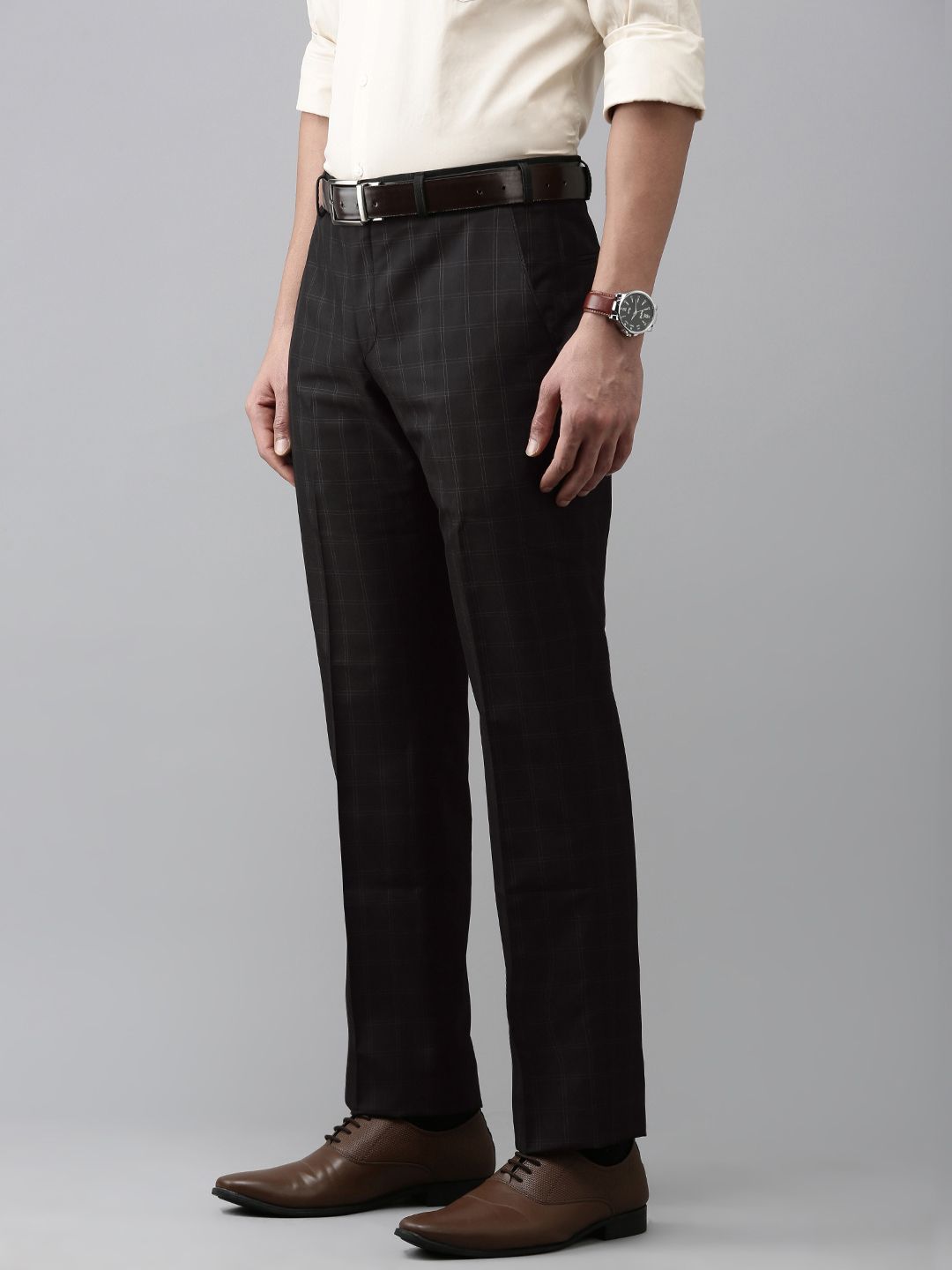 Park Avenue Men Smart Slim Fit Formal Trousers