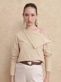 Rareism Nimlu Wanita Light Sand Top