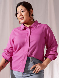 CURVY STREET Comfort Spread Collar Casual Shirt