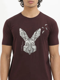 RARE RABBIT Men Arbor Regular Fit Graphic Printed Round Neck Cotton T-Shirt