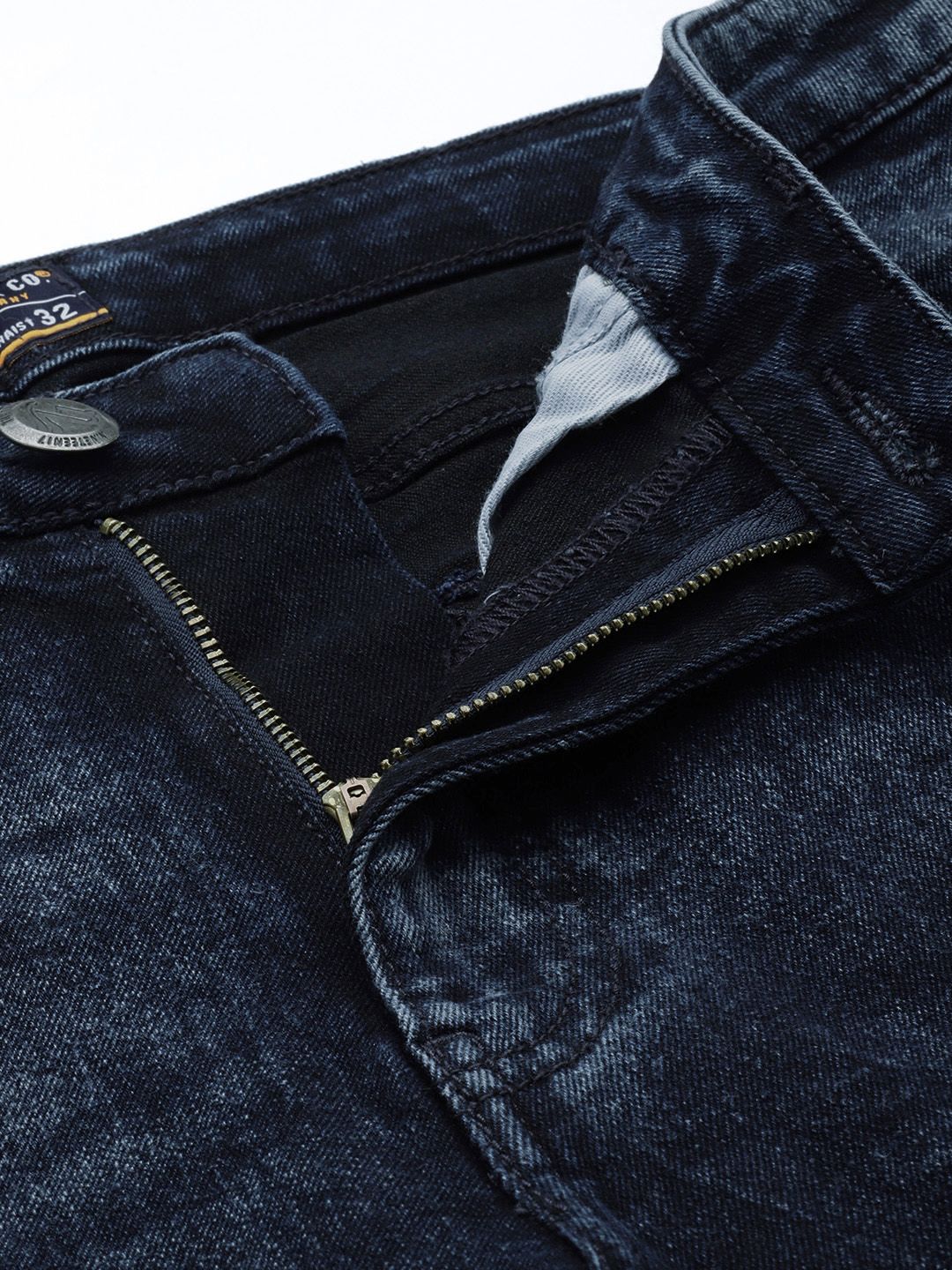The Indian Garage Co Men Slim Fit Light Fade Stretchable Jeans