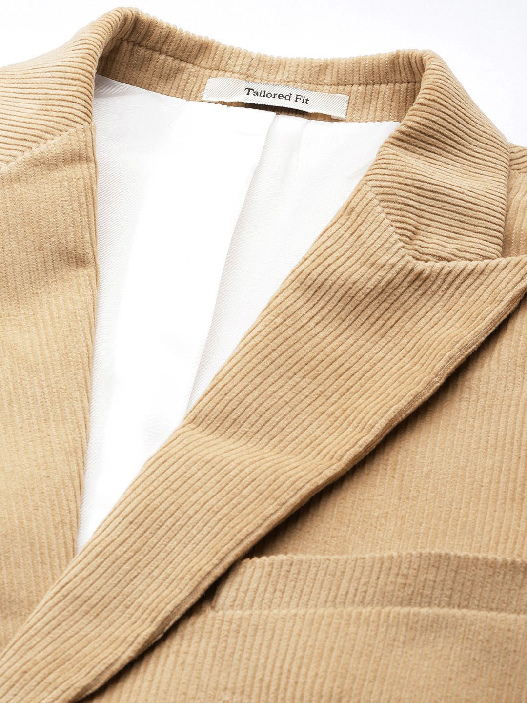 Mr Bowerbird Pure Cotton Corduroy Single-Breasted Tailored Fit Blazers