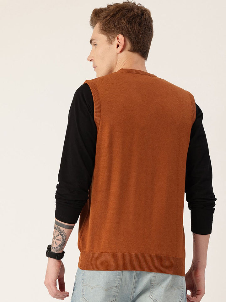 Monte Carlo Woolen Sweater Vest with Brand Logo Detail