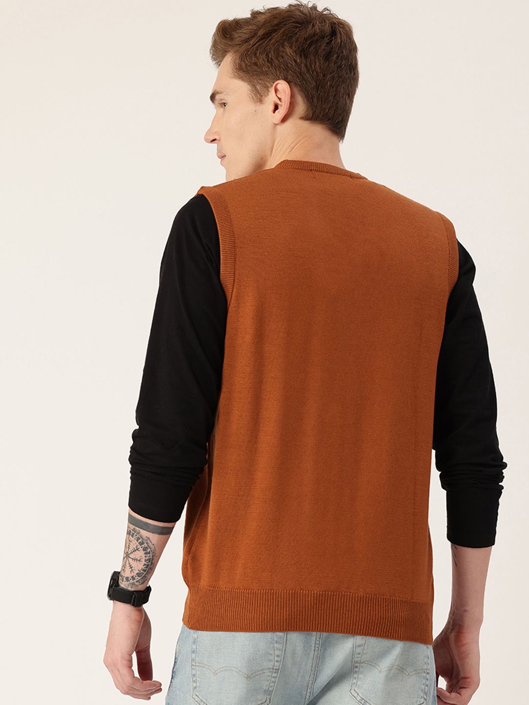 Monte Carlo Woolen Sweater Vest with Brand Logo Detail