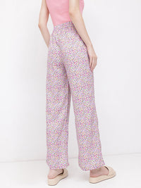 DressBerry Women Ditsy Delight Wide Leg Trousers