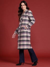 all about you Checked Tweed Overcoat