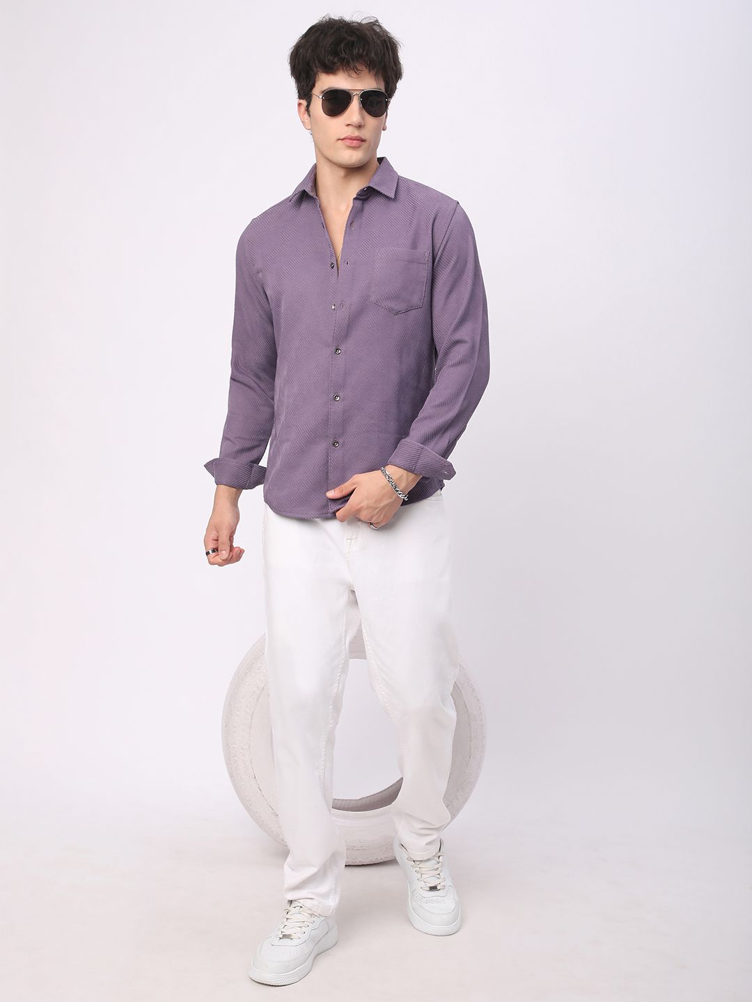 VASTRADO Men Classic Slim Fit Opaque Casual Shirt
