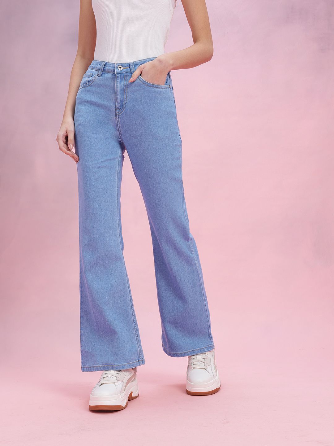 DressBerry Women Bootcut High-Rise Stretchable Jeans